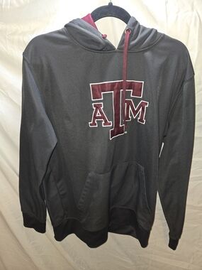 Stadium Athletics Black Hoodie with Maroon Texas A&M Logo
